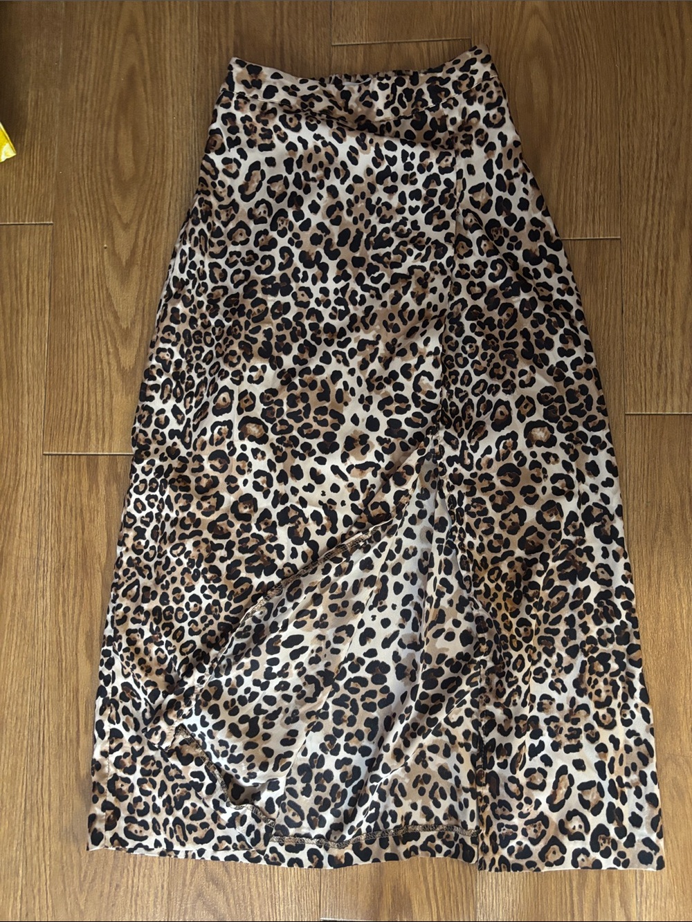 Leopard Print Midi Skirt in Brown and Black